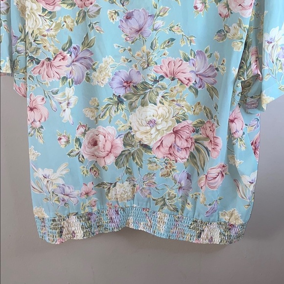 Alfred Dunner Relaxed Pink and Orange Sailor Collar Blouse - Picture 12 of 14